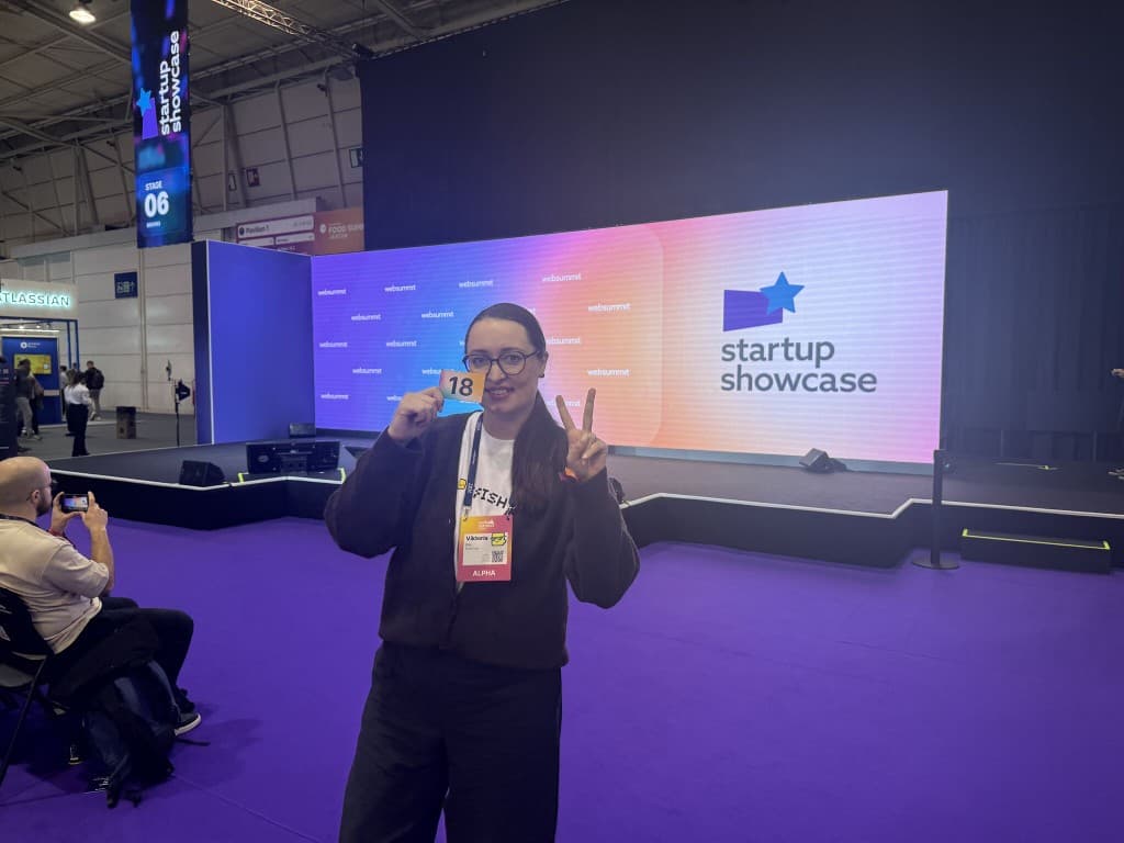 Viktoria Biki at Web Summit Startup Showcase Stage 6